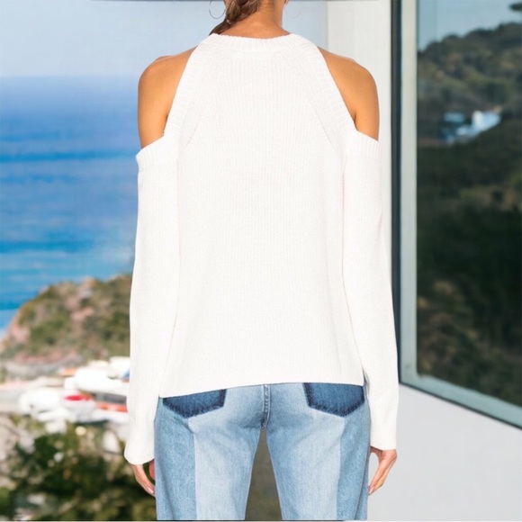 Rag & Bone Dana Cold Shoulder White Sweater Size Pre-Loved - Picture 3 of 15